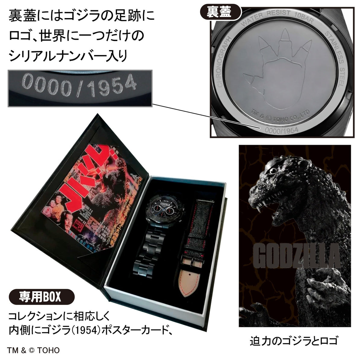 Godzilla chronograph detail