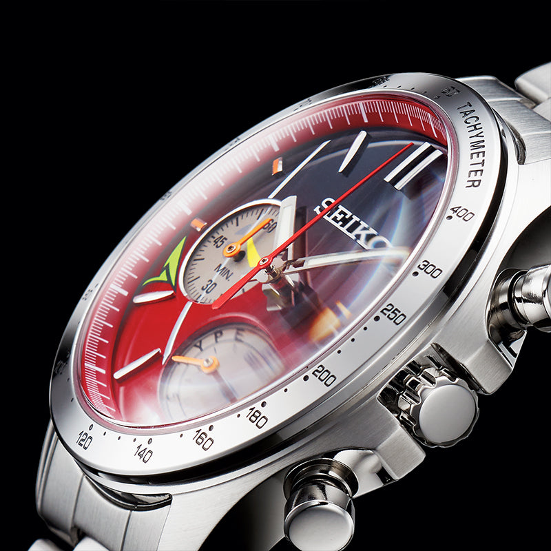 Seiko 500 TYPE EVA-02 Neon Genesis Evangelion 30th Anniversary x Shinkalion 10th Anniversary Shinkansen Watch Limited Edition