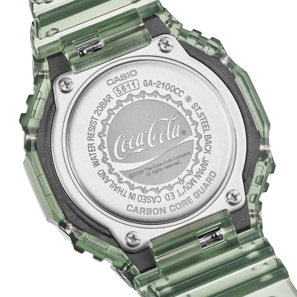 Coca-Cola bottle-cap caseback detail