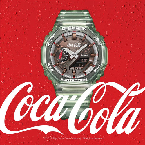 Casio G-SHOCK x Coca-Cola GA-2100CC-3AJR detail view