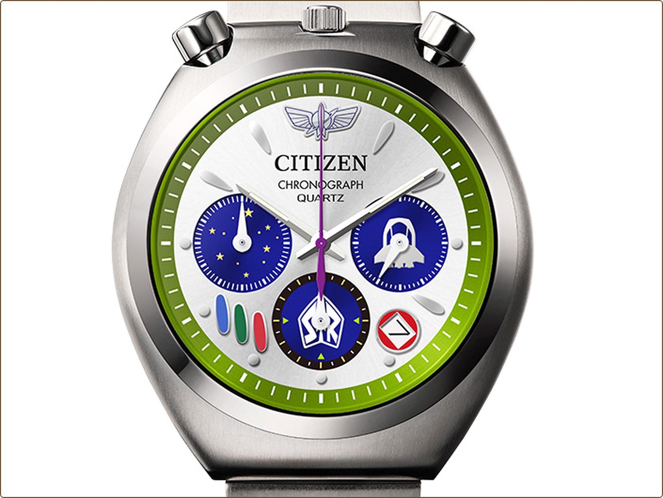Citizen Buzz Lightyear Tsuno Chrono limited-edition watch front view